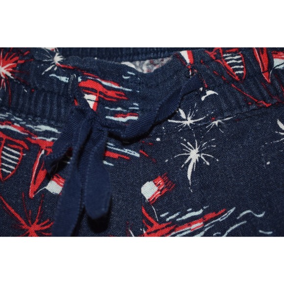 ⭐️ Old Navy Print Linen Shorts Navy Blue Size XS - Picture 5 of 6